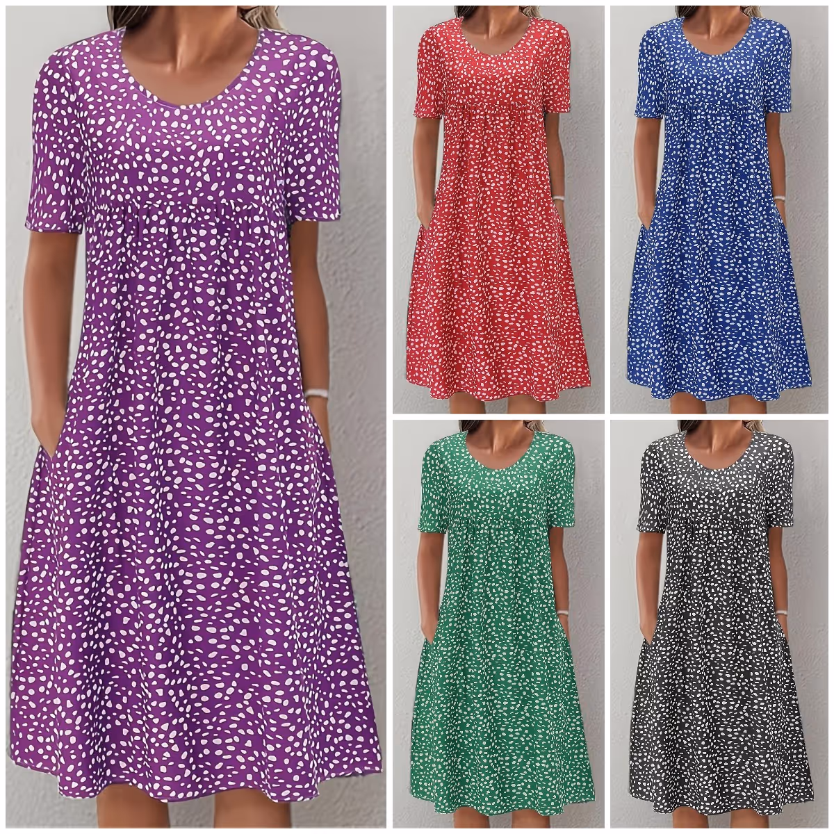 Pocket Boho Swing Floral Dress